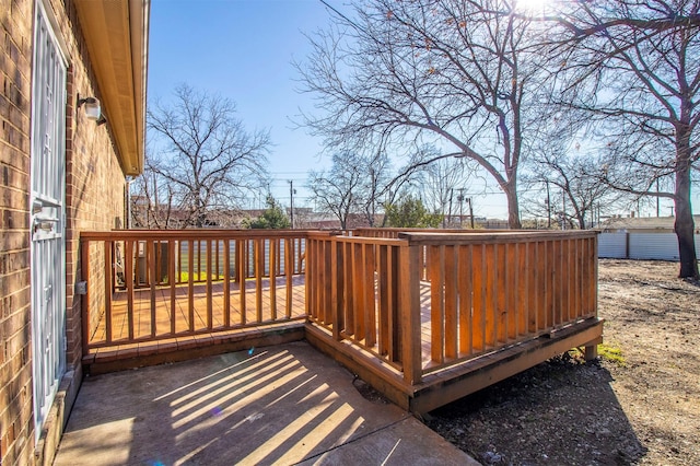 view of wooden deck