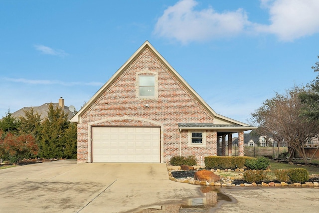 view of property with a garage