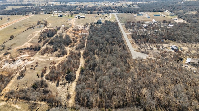 drone / aerial view with a rural view