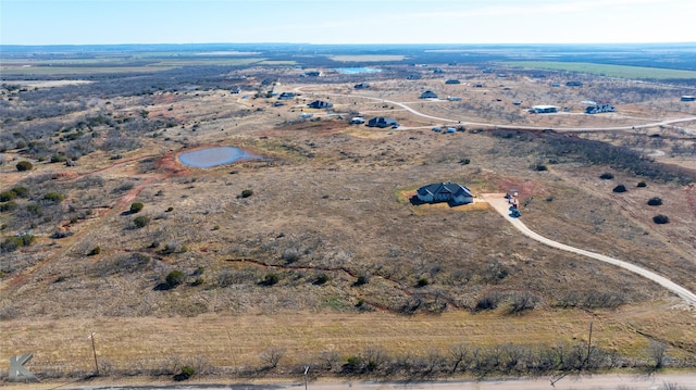 aerial view with a rural view