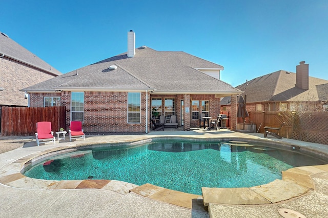 1240 Wedgewood Dr, Forney, TX 75126 - view of pool with a patio area, a fenced backyard, and a fenced in pool