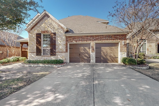 view of front facade featuring a garage