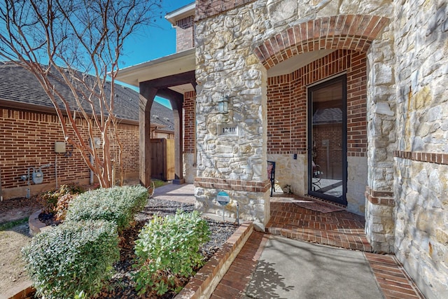 1240 Wedgewood Dr, Forney, TX 75126 - property entrance featuring brick siding and stone siding