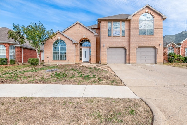 view of property with a garage