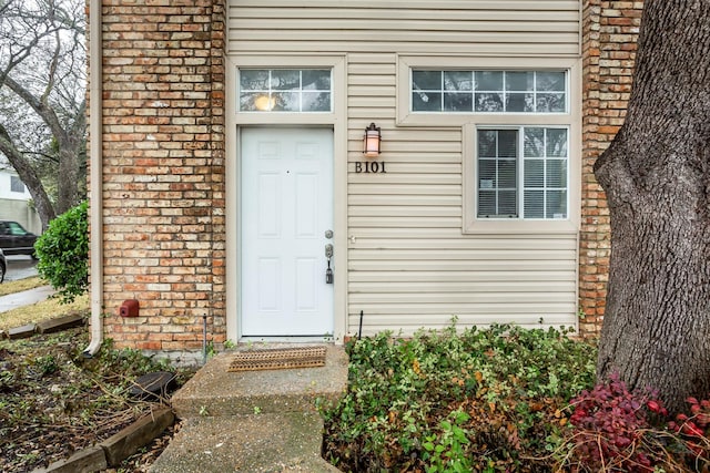 view of doorway to property