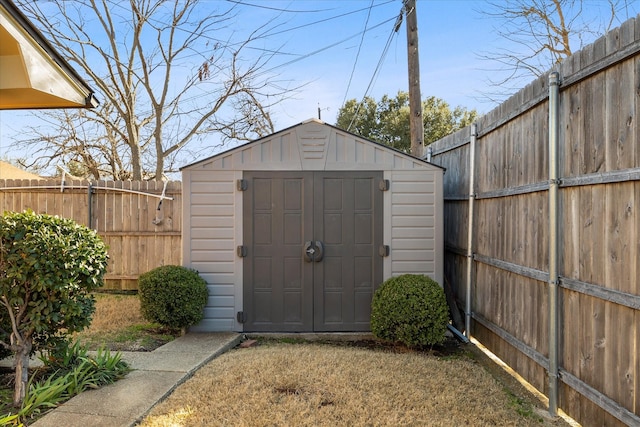 view of outdoor structure