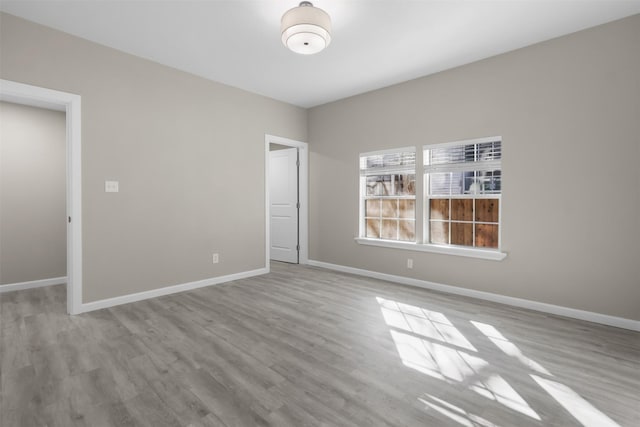 unfurnished bedroom with light hardwood / wood-style floors