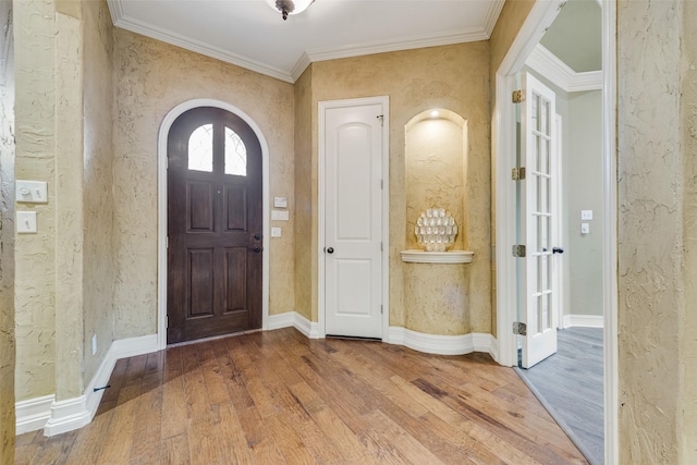 entryway featuring hardwood / wood-style flooring