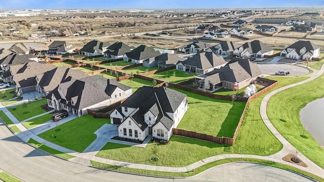 aerial view featuring a residential view