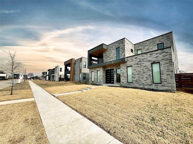 view of contemporary house