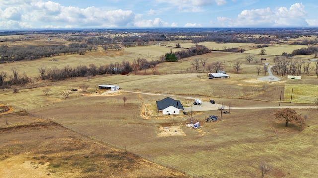 bird's eye view featuring a rural view