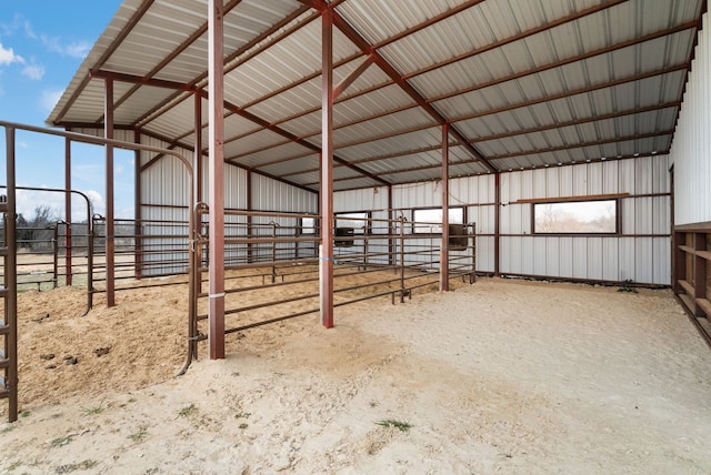 view of horse barn