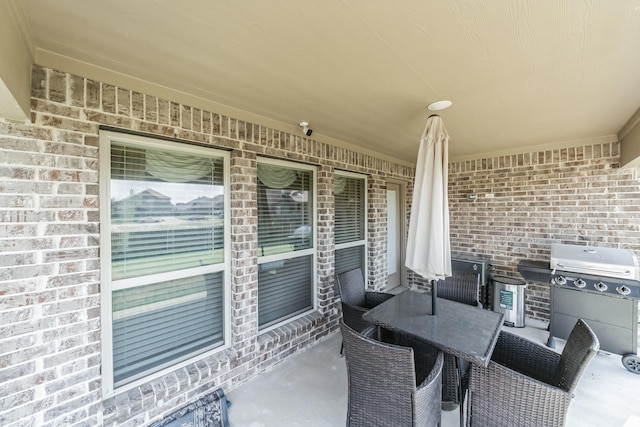 view of patio featuring area for grilling