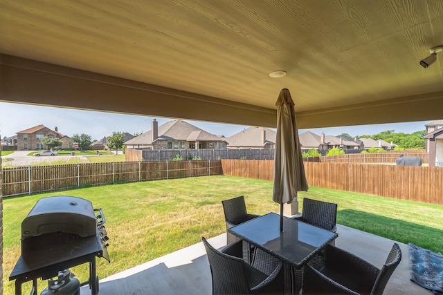 view of patio with grilling area