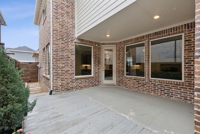 view of patio with a deck