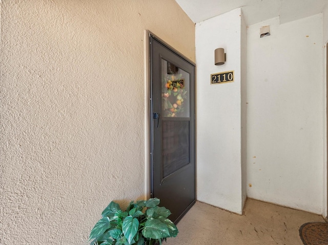 view of doorway to property