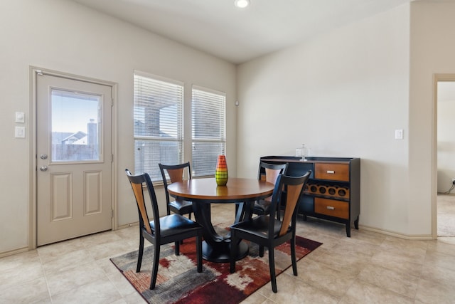 view of dining area