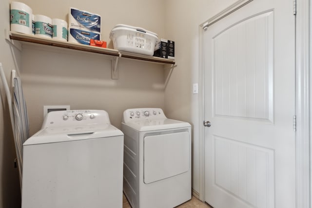 laundry area featuring washer and dryer