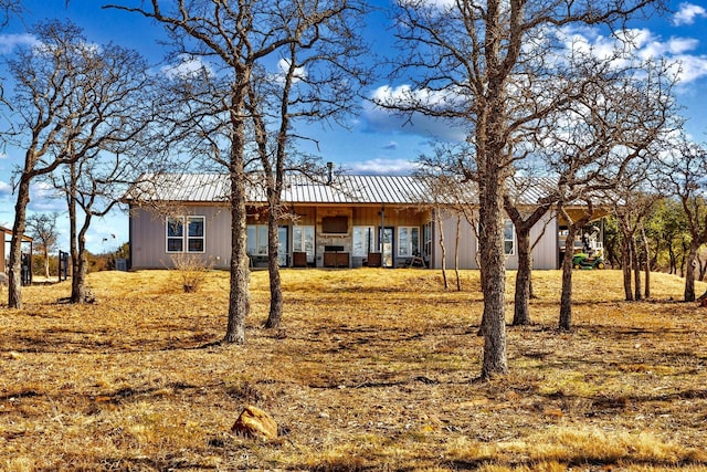 view of single story home