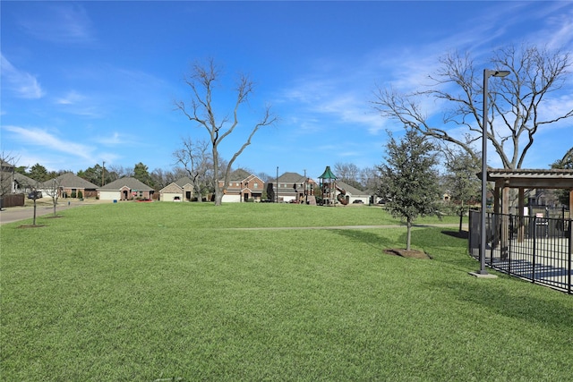 view of yard featuring a playground