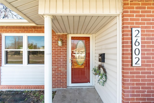 view of doorway to property