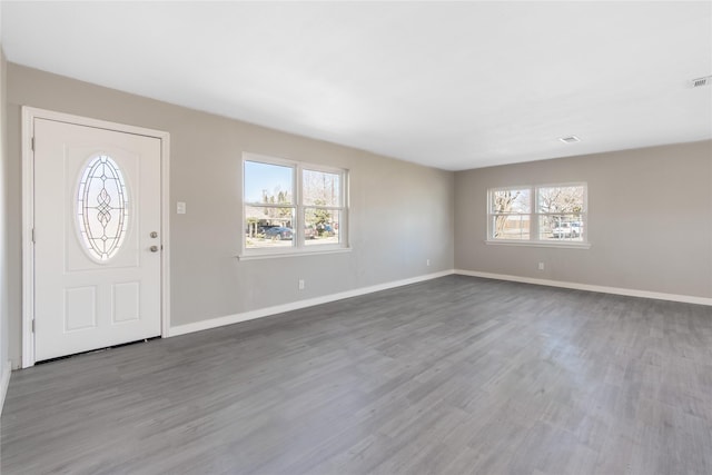 foyer entrance featuring hardwood / wood-style flooring