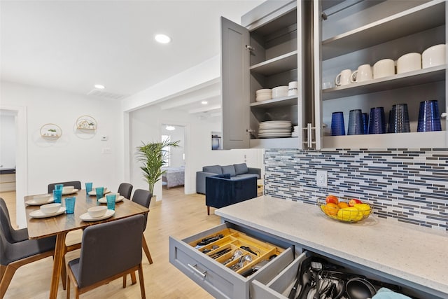 interior space featuring light hardwood / wood-style floors