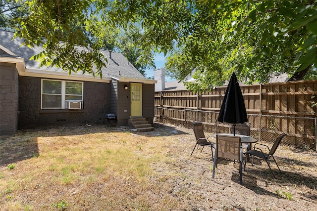 view of yard with cooling unit