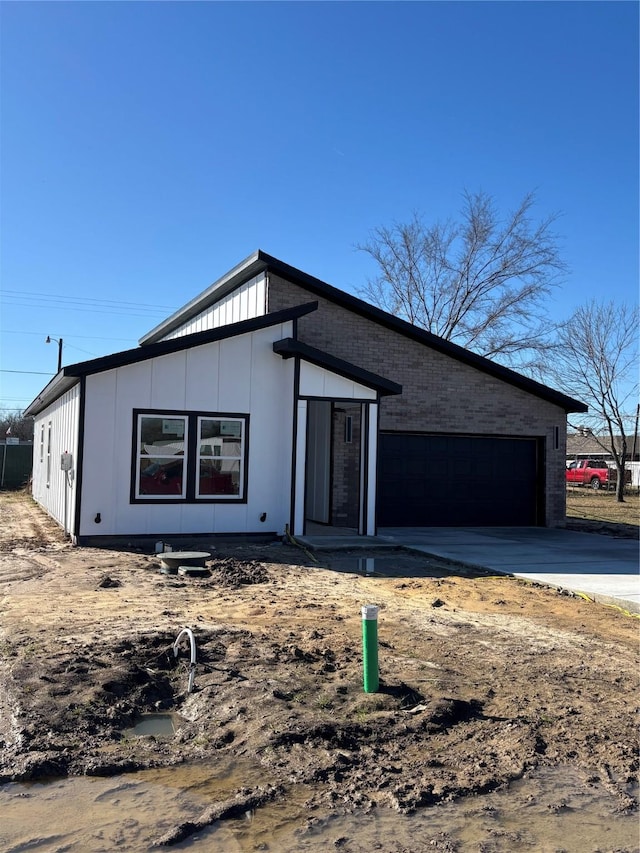 exterior space featuring a garage