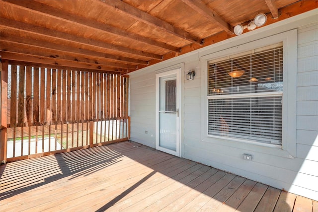 view of wooden terrace