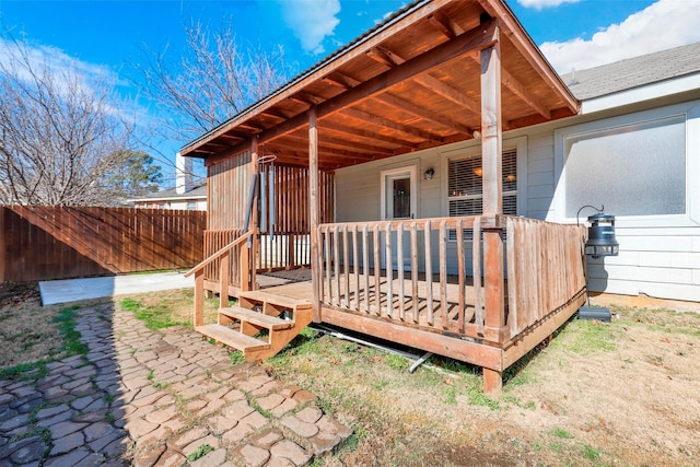 view of wooden deck