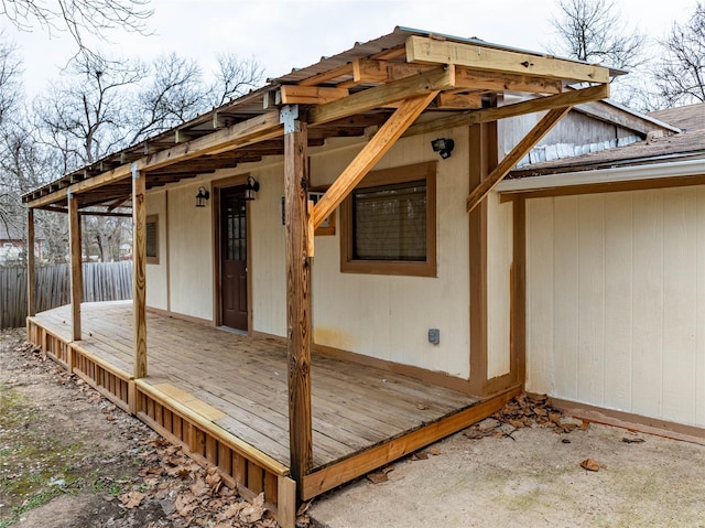 view of wooden deck