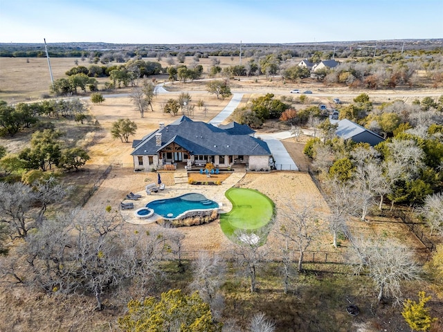 birds eye view of property