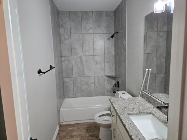 bathroom featuring vanity and wood-type flooring