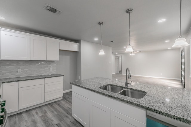 kitchen featuring white cabinetry, sink, and stainless steel dishwasher