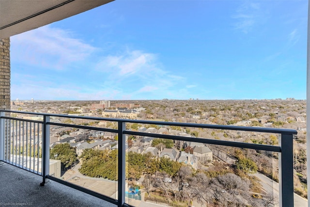 view of balcony