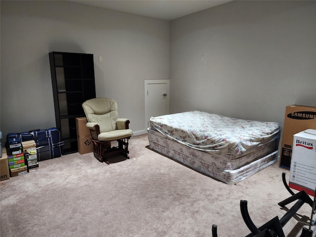 bedroom featuring carpet