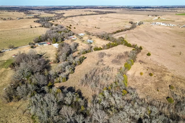 bird's eye view featuring a rural view