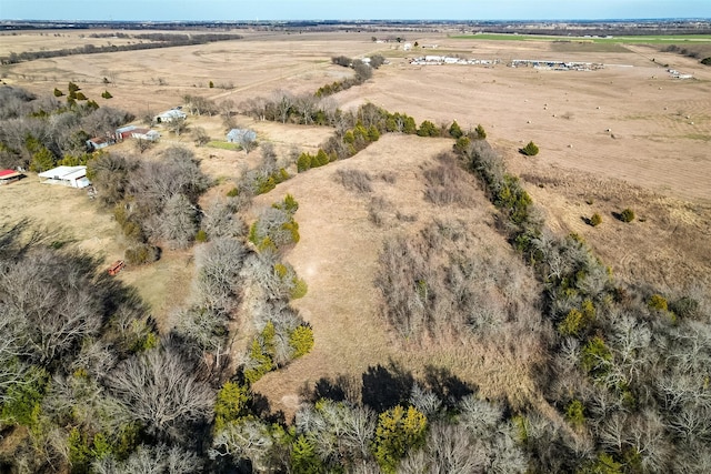 bird's eye view featuring a rural view