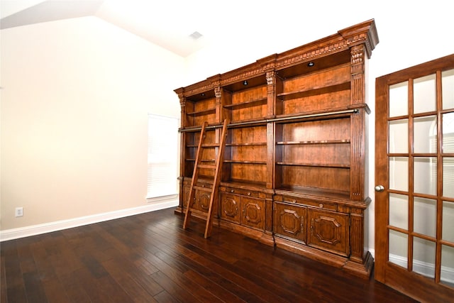 interior space with hardwood / wood-style flooring