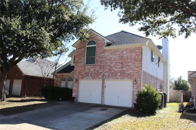 view of home's exterior with a garage