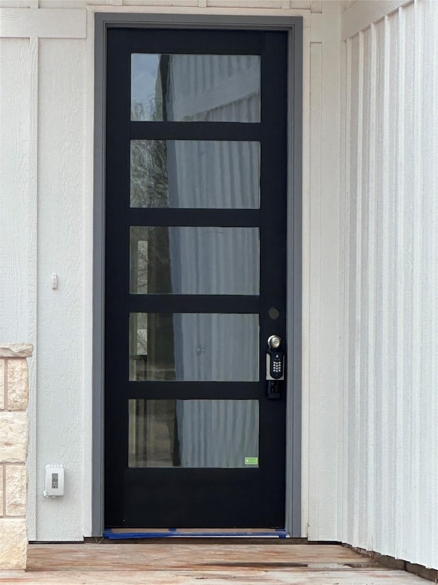 view of doorway to property