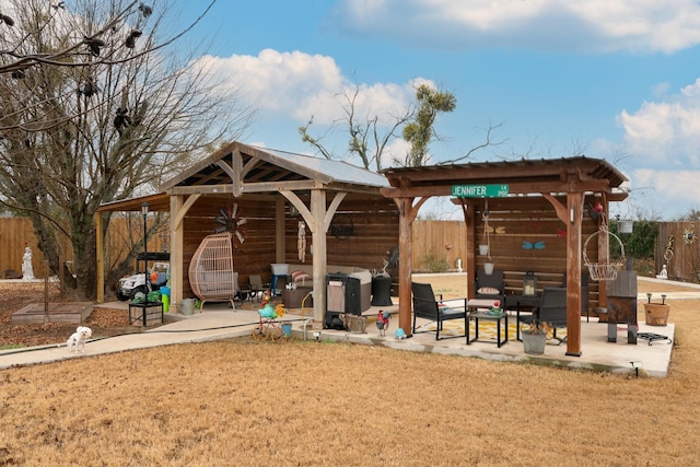 view of home's community featuring a patio area