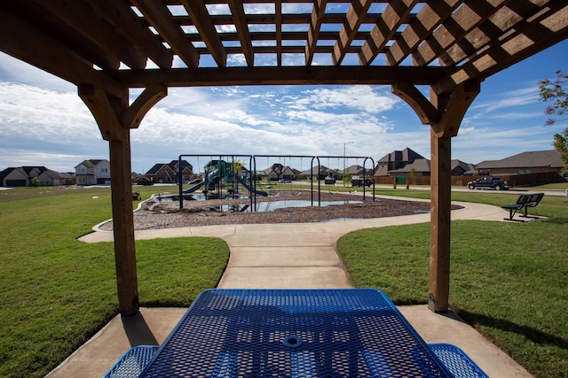 view of patio / terrace with a playground