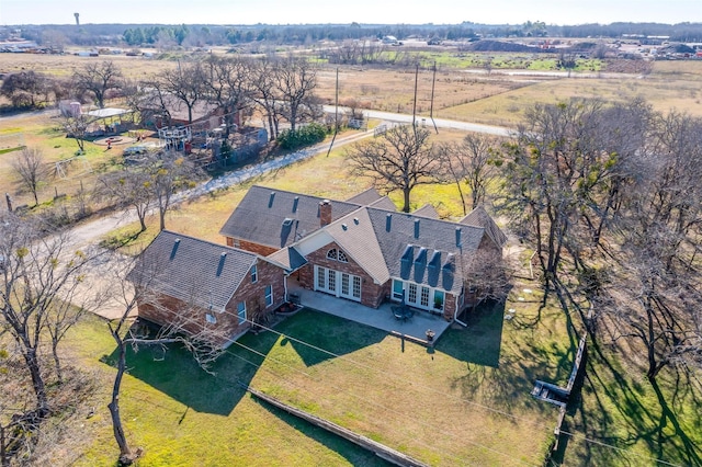 bird's eye view featuring a rural view