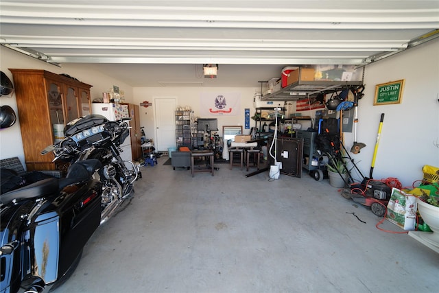 garage featuring a garage door opener