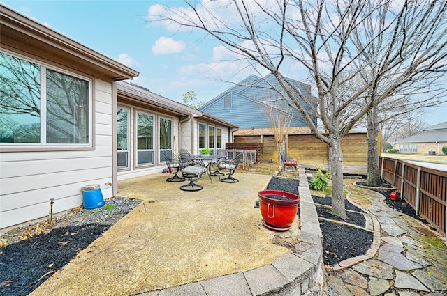 view of patio / terrace featuring a fenced backyard