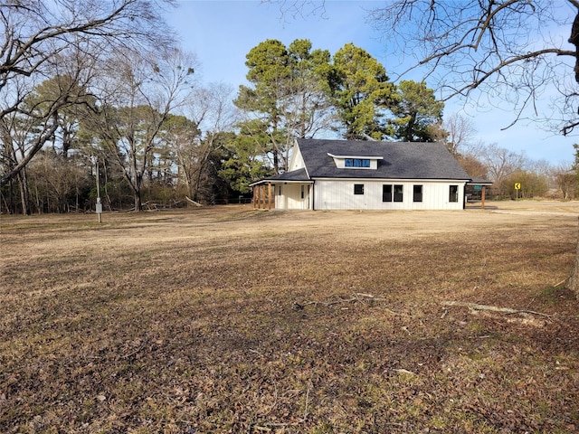 exterior space with a lawn