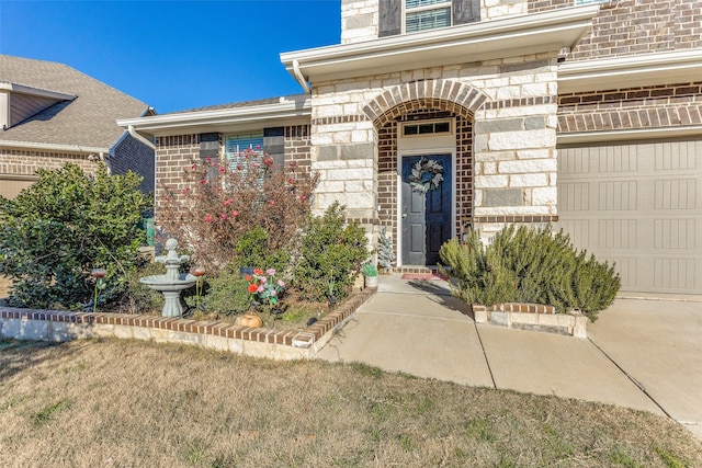 entrance to property with a garage