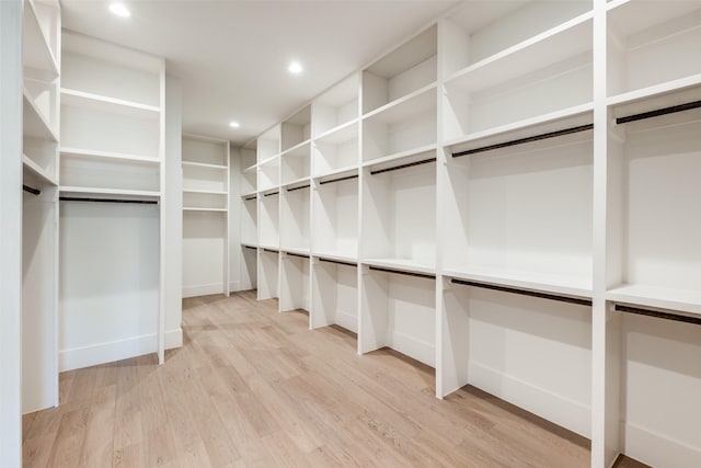 spacious closet with wood-type flooring